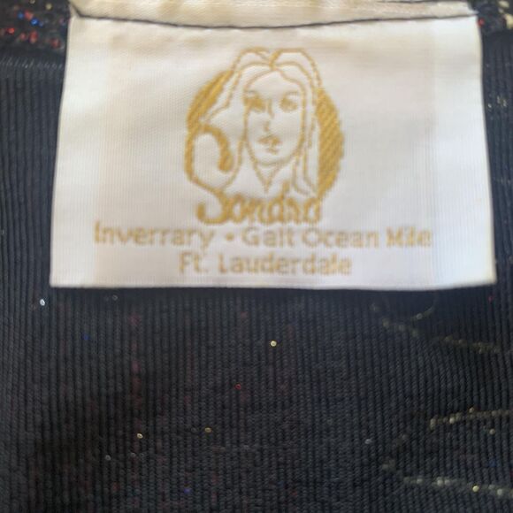 Vintage Beaded Abstract Tribal Art Cardigan Tank Set Burgundy Black Large - Picture 12 of 13